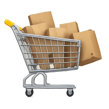 shopping cart with boxies sticker