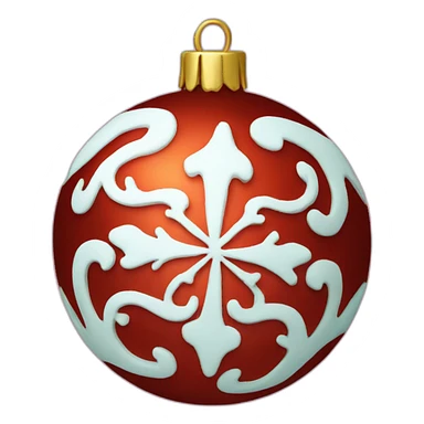 christmas ball decorated sticker