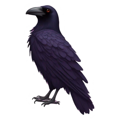 Raven with pink feathers sticker