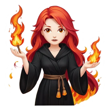 Fire witch sticker