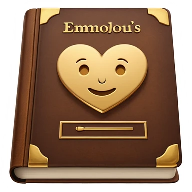 Book in brown binding sticker