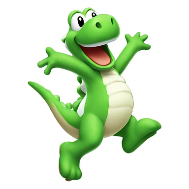 Jumping yoshi  sticker