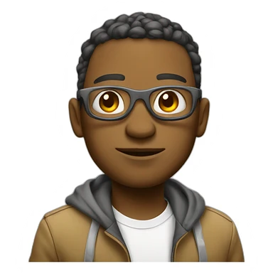 graffiti-inspired character with an urban, street-smart look. sticker