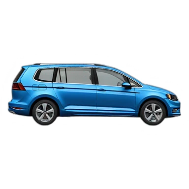 blue volkswagen touran sticker