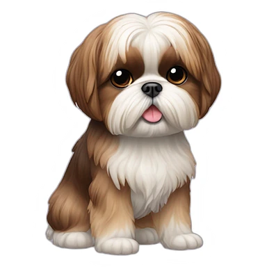 Dog Shih Tzu full-height sticker