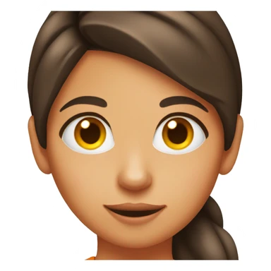 pretty brunette woman holding orange cat sticker