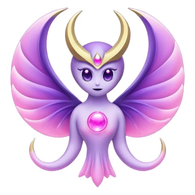 Pokemon legendary purple and pink lunala sticker