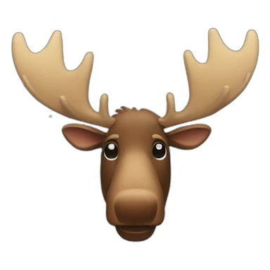 Moose at christmas sticker
