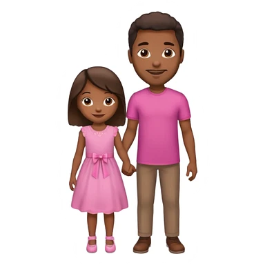 black man with a white little girl sticker