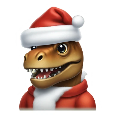 trex Santa sticker