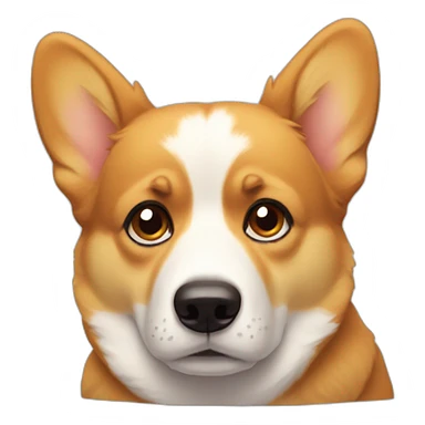 Sad corgi sticker