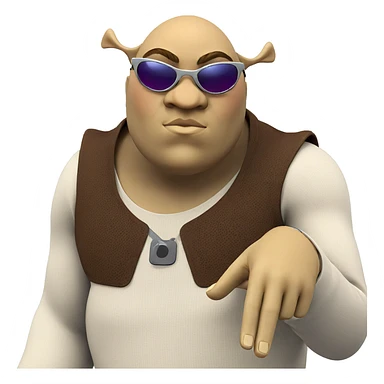 bald boy in sunglasses sticker