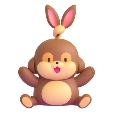 cute laid-back yuru-chara mascot sticker