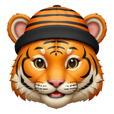 тигр в шляпе sticker