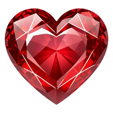 heart with a shattered gemstone effect, remove background sticker