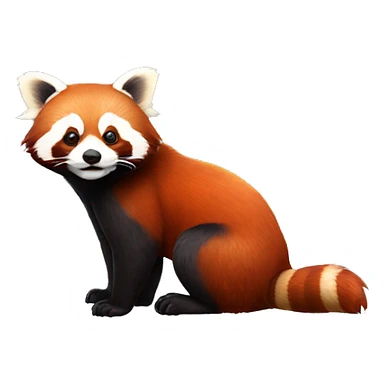 Red Panda with beak full body sticker
