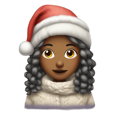 Cozy Christmas girl sticker