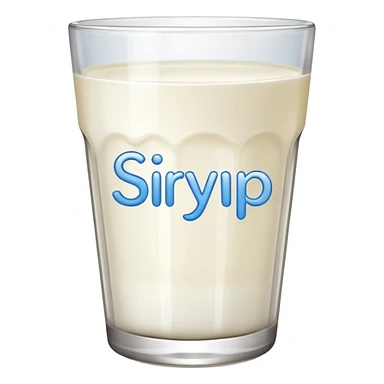 es como una bebida blanca y que diga siryp simple sticker