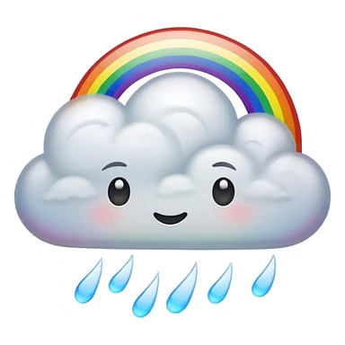 rainbow colored grey sticker