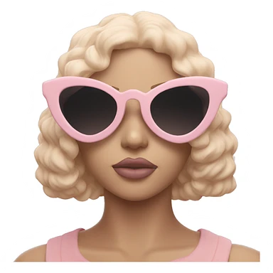 Love soft pink sunglasses sticker