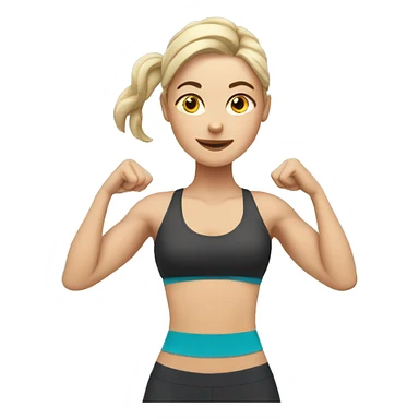 white girl working out sticker