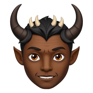 Black Horns on male halloween sticker