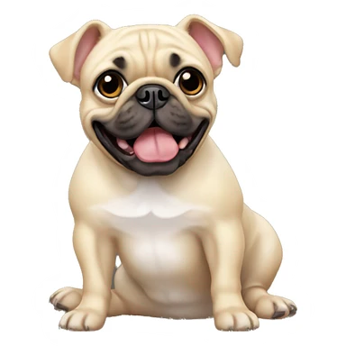 French bulldog and pug mix sticker