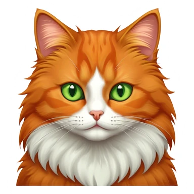 Orange and black cat sticker