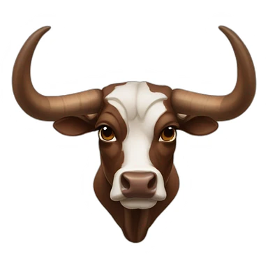 BRINDLE  BULL LONGHORNS FLAT HORNS sticker