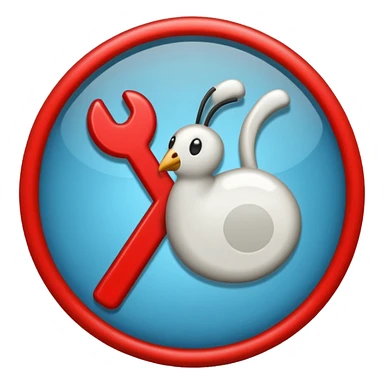 A tick sign with the background as blue sticker