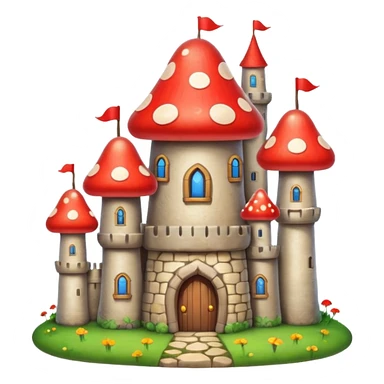 mushroom castle sticker