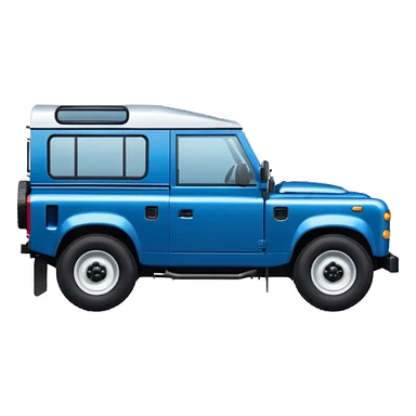 blue land rover side view sticker