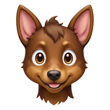Cinematic Comical Brown and Tan Kelpie Portrait Emoji, Head tilted dramatically with an exaggeratedly amused expression, featuring a striking brown Fur with bold tan accents, wide, expressive warm eyes filled with playful disbelief, Simplified yet hilariously expressive features, highly detailed, glowing with a slightly sassy glow, high shine, dramatic yet playful, stylized with an air of cheeky mischief, bright and endearing, soft glowing outline, capturing the essence of a spirited and over-the-top herder, so meme-worthy it feels like it could side-eye its way into internet fame instantly! sticker