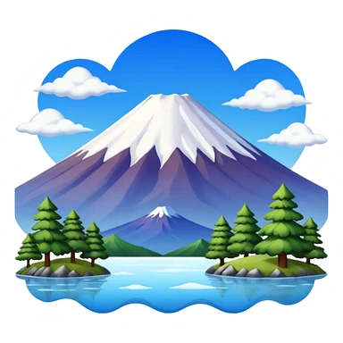 Fuji mountain sticker