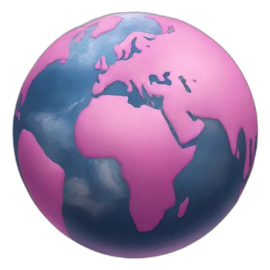 pink earth sticker