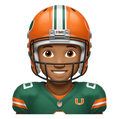 black football player for the university of miami wearing number 10  sticker