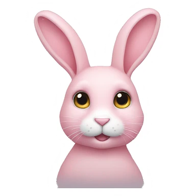 Pastel pink rabbit sticker