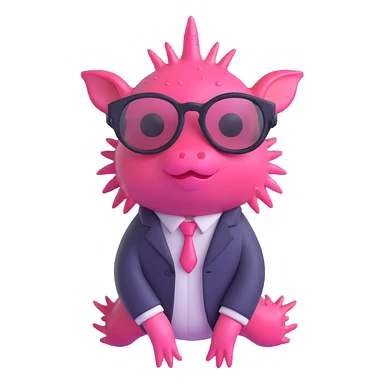 cool full body axolotl wearing stylish drippy glasses, no clothes, fun emoji style sticker