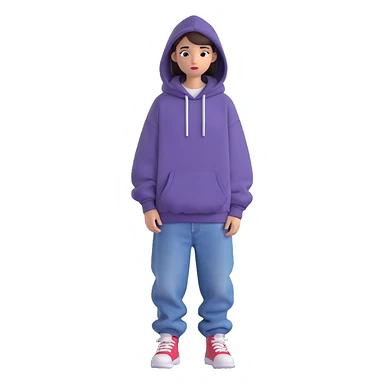 oversized hoodie and baggy jeans cozy look sticker
