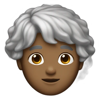 He was born with a slightly dark white skin tone, his hair was black, wet and short, and his eyes were black  sticker