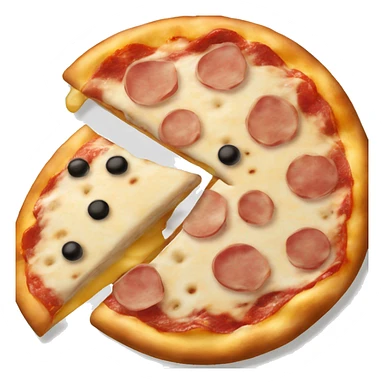 Pizza de jamón y queso tostada sticker