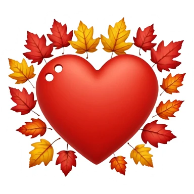 heart autumn sticker