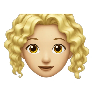 Blonde girld with piano sticker