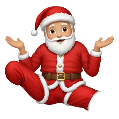 Father Christmas with his feet up and jacket off, resting after completing his deliveries  sticker