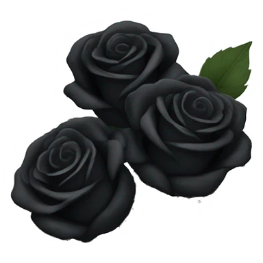 bouquet of black roses sticker
