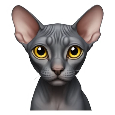 Dark grey sphynx cat  sticker