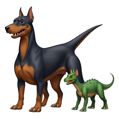 dinosaur doberman sticker