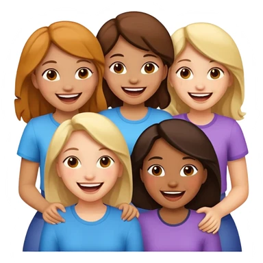 5 girls sticker