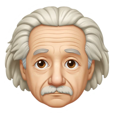 Albert Einstein with a sad expression sticker