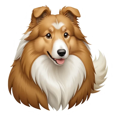 Rough Collie dog with long flowing fur sticker